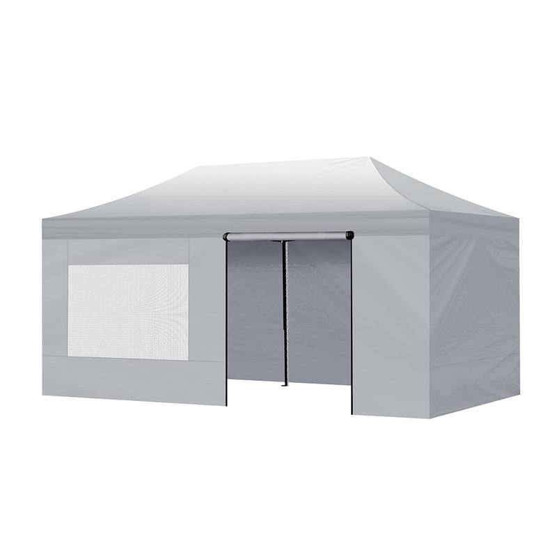 Mountview Gazebo TentOutdoor Marquee Gazebos 3x6 Camping Canopy Mesh Side Wall