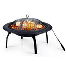 30" Portable Outdoor Fire Pit BBQ Grail Camping Garden Patio Heater Fireplace