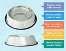 Stainless Steel Dog Bowl - Rust Resistant with Slip-Free Rubber Base, Puppy or Dog Bowl, Size Large One pack