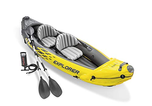 Intex 68307NP Explorer K2 Kayak Inflatable Kayak, Yellow/Black, Medium
