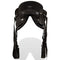 Western Saddle Headstal l& Breast Collar Real Leather 13" Black Horse Pad