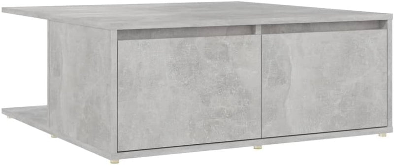 Coffee Table Home Indoor Living Room Storage Drawer Accent End Coffee Side Couch Center Table Furniture High Gloss Grey Chipboard