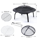 22" Portable Outdoor Fire Pit BBQ Grail Camping Garden Patio Heater Fireplace