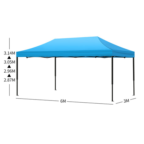 Mountview Gazebo Tent 3x6 Outdoor Marquee Gazebos Camping Canopy Wedding Blue