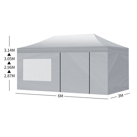 Mountview Gazebo TentOutdoor Marquee Gazebos 3x6 Camping Canopy Mesh Side Wall