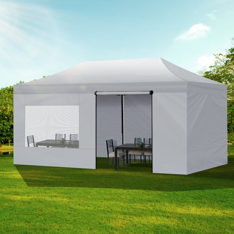 Mountview Gazebo TentOutdoor Marquee Gazebos 3x6 Camping Canopy Mesh Side Wall