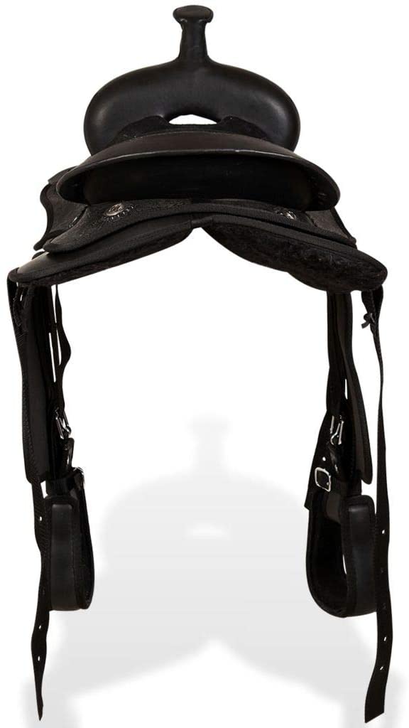 Western Saddle Headstall & Breast Collar Leather Brown/Black Multi Sizes