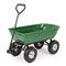 Directly2U Poly Garden Dump Cart Carrier Wheelbarrow Utility Wagon Cart for Garden and Nurseries, Heavy Duty Steel Frame with 250kg Maximum Load Capacity (Green)