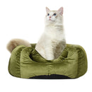 Pet Bed Cat Beds Bedding Castle Igloo Round Nest Comfy Kennel Cave Green M