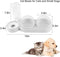 auvstar Tilted Cat Bowls Cat Water Bowl,3in1 Cat Wet and dry food bowl Set,Pet Feeding Plastic Bowl,Pets Cats Dogs Automatic Waterer and Food Feeder,15° Anti Vomiting Elevated Cat Bowls Tilted (White)