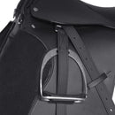 Horse Riding Saddle Set Real Leather 5-in-1 Black/Brown Multi Sizes Black 7.1” (18 cm)
