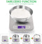 USB Rechargeable Baking Digital Scales 10kg/1g, Kitchen Scale for Food Cooking Coffee, Stainless Steel Anti-Fingerprint with Accuracy LCD Display