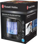 Russell Hobbs Brooklyn Glass Kettle, Black, RHK172BCH Matte Black