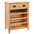 Solid Oak Wood Wine Cabinet Collector Home Drink Bottle Display Rack Storage Organiser Holder 72x32x90cm Brown