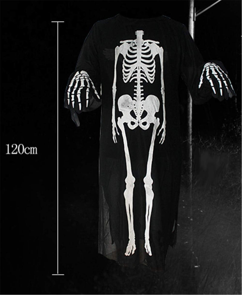 Ghost Bones Clothes for Halloween Dance Costume Party Cosplay Masquerade Skeleton Cloak Adult/Child