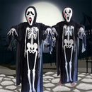 Ghost Bones Clothes for Halloween Dance Costume Party Cosplay Masquerade Skeleton Cloak Adult/Child