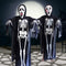 Ghost Bones Clothes for Halloween Dance Costume Party Cosplay Masquerade Skeleton Cloak Adult/Child