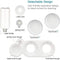 auvstar Tilted Cat Bowls Cat Water Bowl,3in1 Cat Wet and dry food bowl Set,Pet Feeding Plastic Bowl,Pets Cats Dogs Automatic Waterer and Food Feeder,15° Anti Vomiting Elevated Cat Bowls Tilted (White)