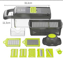 Vegetable Chopper,BRITOR Mandoline Slicer Cutter Chopper and Grater 14 in 1 Vegetable Slicer Potato Onion Chopper Veggie Chopper Dicer with Container (Gray)