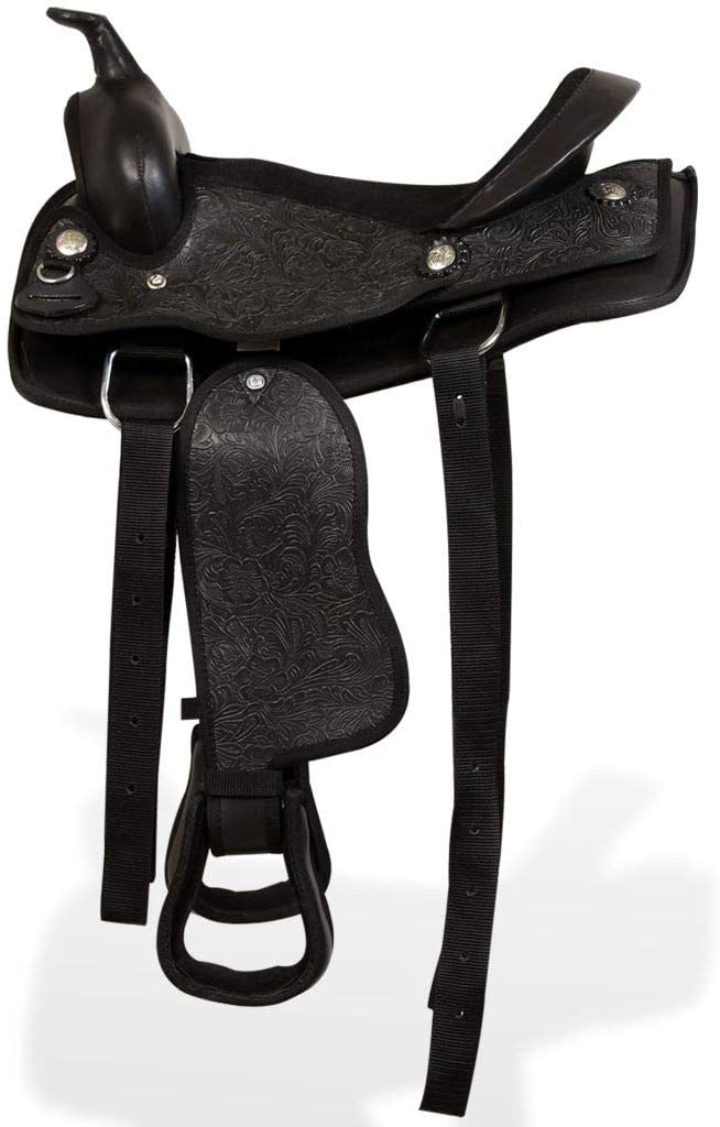 Western Saddle Headstall & Breast Collar Leather Brown/Black Multi Sizes