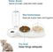auvstar Tilted Cat Bowls Cat Water Bowl,3in1 Cat Wet and dry food bowl Set,Pet Feeding Plastic Bowl,Pets Cats Dogs Automatic Waterer and Food Feeder,15° Anti Vomiting Elevated Cat Bowls Tilted (White)