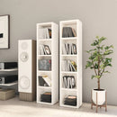 2X CD Cabinets Home Office Living Room Media Display Shelf Storage Cabinet Bookshelf Bookcase Stand Unit Rack White Chipboard