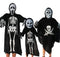 Ghost Bones Clothes for Halloween Dance Costume Party Cosplay Masquerade Skeleton Cloak Adult/Child