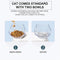 1Pc Cat Food Bowl Raised Pet Bowls Reduce Neck Pain Elevated Transparent Bowl for Cats and Small Dogs