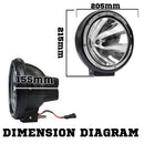 2X 7inch 100W HID Xenon Driving Lights Spotlight Offroad UTE Work Lamp 4WD 12V