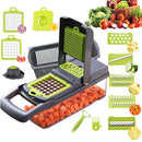 Vegetable Chopper,BRITOR Mandoline Slicer Cutter Chopper and Grater 14 in 1 Vegetable Slicer Potato Onion Chopper Veggie Chopper Dicer with Container (Gray)