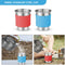 15PCS Camping Cookware Mess Kit for 2 People Non-Stick Lightweight Pots Pan Set with Stainless Steel Cups Plates Forks Knives Spoons for Camping, Backpacking, Outdoor Cooking and Picnic