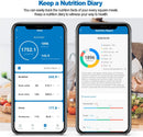 Digital Food Scale, Kitchen Scale for Baking, Cooking and Coffee with Nutritional Calculator for Keto, Macro, Calorie and Weight Loss with Smartphone App, Stainless Steel