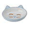 PetRageous 81026 Here Kitty Cat Bowl- Oval Blue 13cm, Blue, 5.5"/5.3 oz.