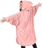 THE COMFY Original | Oversized Microfiber & Sherpa Wearable Blanket, Seen On Shark Tank, One Size Fits All Blush Adult
