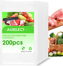 AUSELECT Vacuum Sealer Bags, 200pcs Food Vacuum Seal Bags, Vac Seal Bags (25cm*15cm) Compatible with All Vacuum Sealer, BPA Free