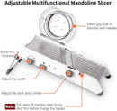 Amazer Tec Mandoline Slicer Stainless Steel Vegetable Julienner Built-in Adjustable Safe Blades Grater, Professional Multifunctional Premium Onion Tomato Slicer