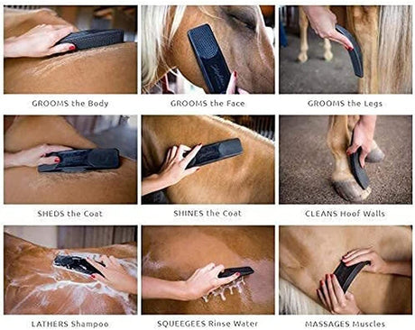 Original 6-in-1 Shedding Grooming Massage for Horses & Dogs,Horse Beauty Massage Brush,Suitable for Grooming and Massage of Horses and Dogs, Removing Dirt and Gentle Pets
