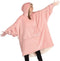 THE COMFY Original | Oversized Microfiber & Sherpa Wearable Blanket, Seen On Shark Tank, One Size Fits All Blush Adult