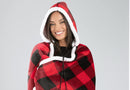 Safdie & Co. Premium Wearable Hooded Blanket for Adult Women and Men 71"x51" - Super Soft, Lightweight, Microplush, Cozy and Functional Throw Blanket (Buffalo Plaid Red & Black) 71 in x 51 in Red/Black