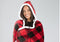 Safdie & Co. Premium Wearable Hooded Blanket for Adult Women and Men 71"x51" - Super Soft, Lightweight, Microplush, Cozy and Functional Throw Blanket (Buffalo Plaid Red & Black) 71 in x 51 in Red/Black