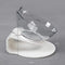 1Pc Cat Food Bowl Raised Pet Bowls Reduce Neck Pain Elevated Transparent Bowl for Cats and Small Dogs
