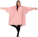 THE COMFY Original | Oversized Microfiber & Sherpa Wearable Blanket, Seen On Shark Tank, One Size Fits All Blush Adult