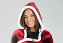 Safdie & Co. Premium Wearable Hooded Blanket for Adult Women and Men 71"x51" - Super Soft, Lightweight, Microplush, Cozy and Functional Throw Blanket (Buffalo Plaid Red & Black) 71 in x 51 in Red/Black