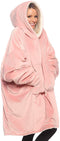 THE COMFY Original | Oversized Microfiber & Sherpa Wearable Blanket, Seen On Shark Tank, One Size Fits All Blush Adult