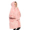 THE COMFY Original | Oversized Microfiber & Sherpa Wearable Blanket, Seen On Shark Tank, One Size Fits All Blush Adult