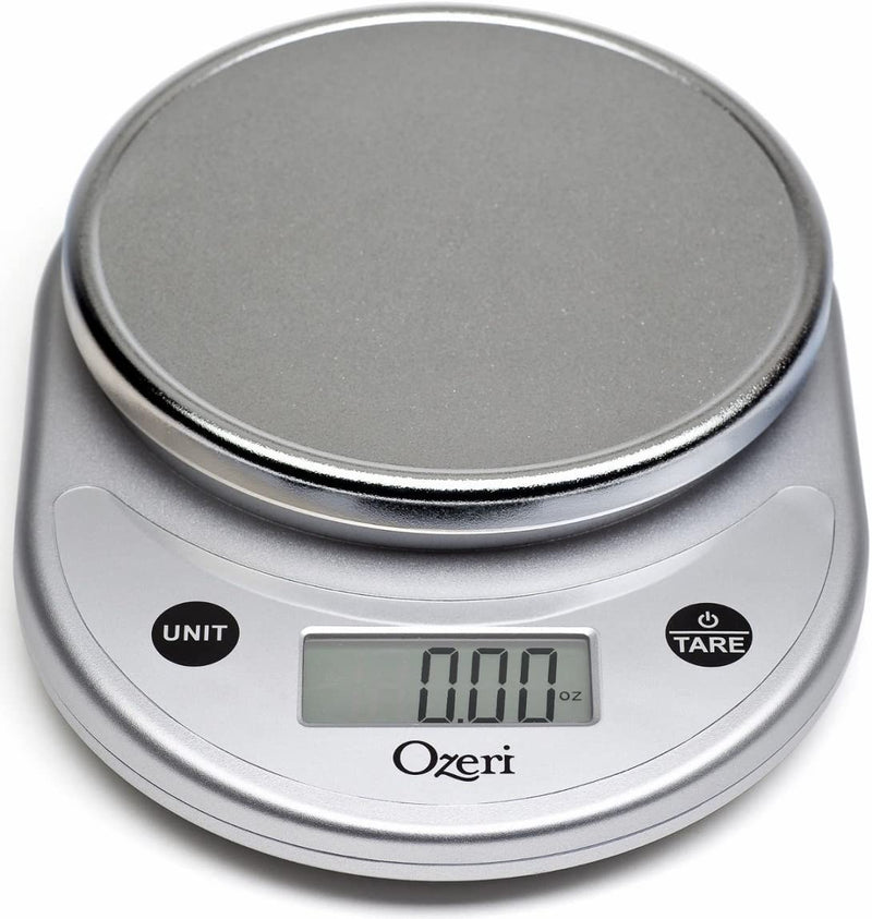 Digital Multifunction Kitchen and Food Scale, Elegant Chrome Grey