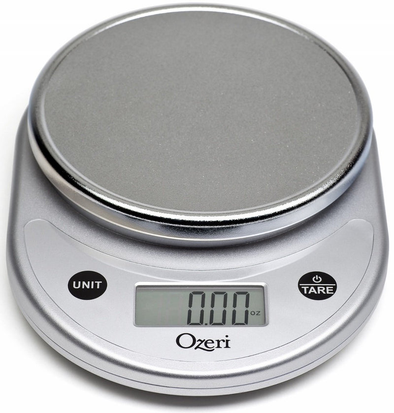Digital Multifunction Kitchen and Food Scale, Elegant Chrome Grey