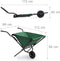 Relaxdays Foldable Wheelbarrow 66 x 64 x 112 cm Folding Barrow Cart of Steel with Strong Polyester, Space-Saving Garden Cart Gardening Wheel Barrow, Holds up to 30 kg, Green