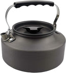 17pcs Camping Cookware Mess Kit, Non-Stick Lightweight Pots Pan Set with Stainless Steel Cups Plates Forks Knives Spoons for Camping, Backpacking, Outdoor Cooking and Picnic Black