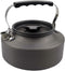 17pcs Camping Cookware Mess Kit, Non-Stick Lightweight Pots Pan Set with Stainless Steel Cups Plates Forks Knives Spoons for Camping, Backpacking, Outdoor Cooking and Picnic Black